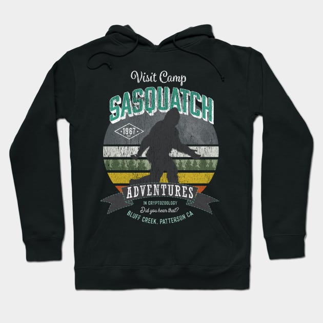 Visit Camp Sasquatch - Funny Big Foot TDesign v2 Hoodie by Vector Deluxe